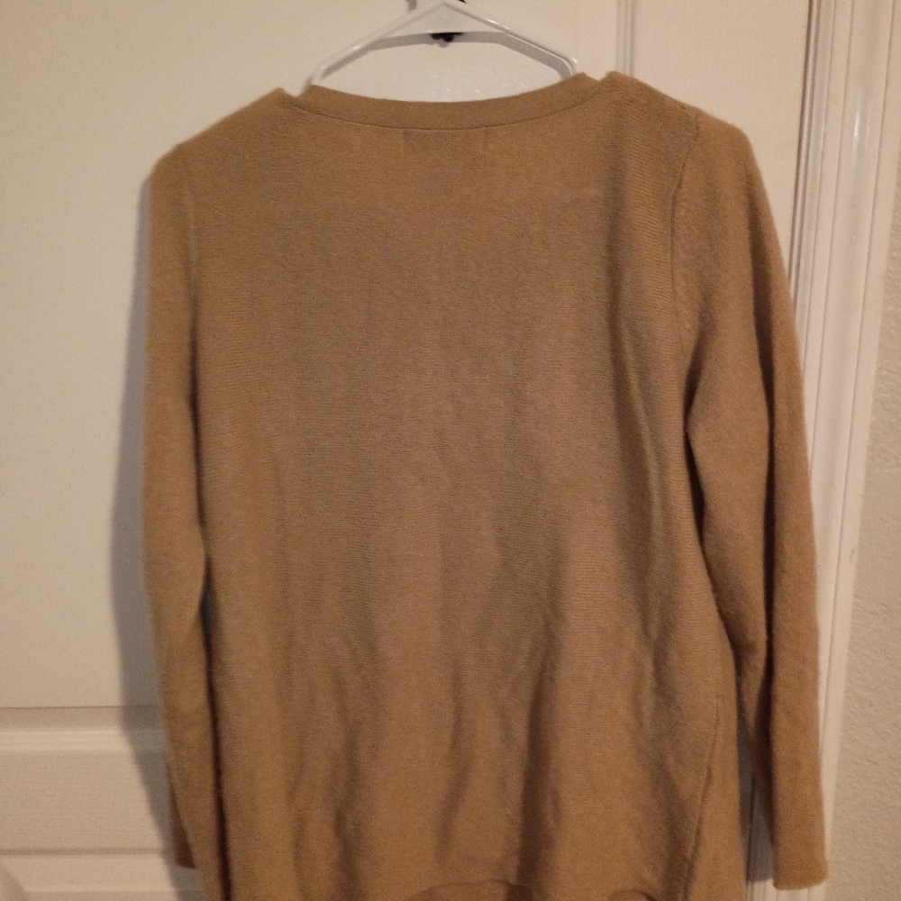Peck & Peck Women's Cashmere Sweater Beige, Long Sleeve, 2-Ply